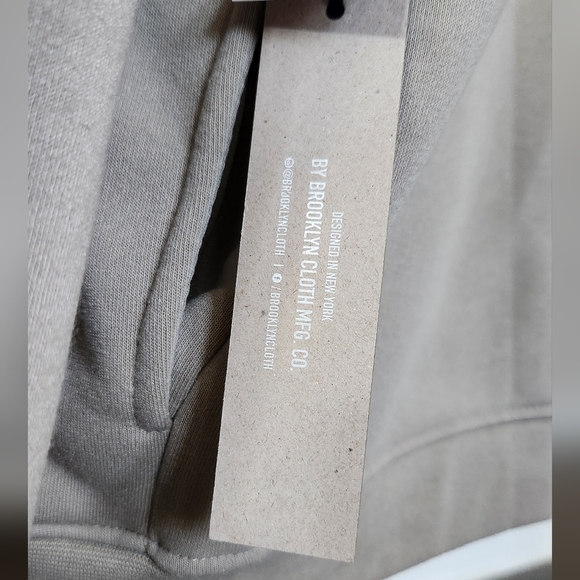 π§₯ Brooklyn Cloth Originals Men's Fleece Bomber Jacket β Size Large β Sand β NWT - Picture 15 of 16